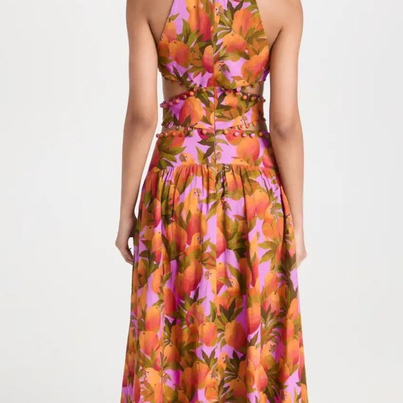 NEW NWT FARM Rio  Mango Macaws Midi Dress  (L) - Picture 3 of 7